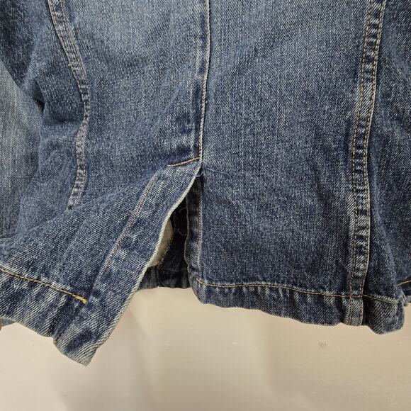 Reserved Jean Jacket Womens Medium Blue Denim Two Button Pockets Cotton - Picture 11 of 15